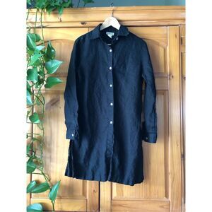 Robbie Bee Linen Button Up Tunic Top Size 8